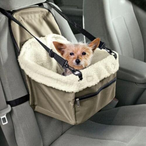 Winter Warm Pet Dog Carrier Car Seat Cover Folding Hammock Safe Carry House Washable 2 in 1 Car Seat Basket for Dogs Cats