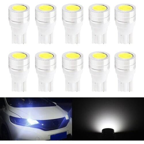 10pcs Car Interior LED T10 COB W5W 168 Wedge Door Instrument Side Bulb Lamp Car Light White/Blue/Green/Red/Yellow Source