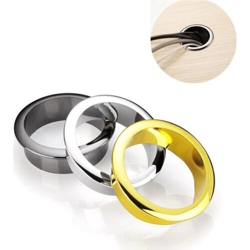 2pcs plastic wire hole cover 60mm Round grommet for computer table pc desk cable outlet Port wire protector cabinet vent system