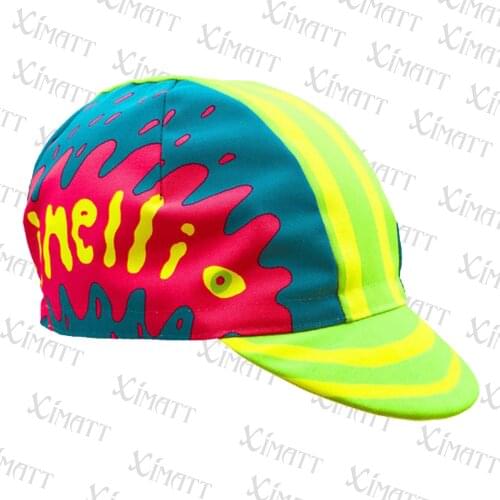 2021 New Style Cartoons Strawberry Mouth Polyester Bicycle Brand Caps Sports Equipment For Road Racing Yellow Pink