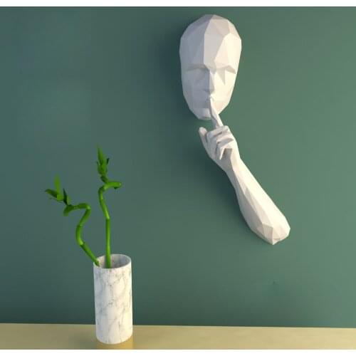 The Silent Person 3D Paper Model Home Decor Living Room Library Decor DIY Craft Model Puzzles Educational Birthday Kid Gift Toys