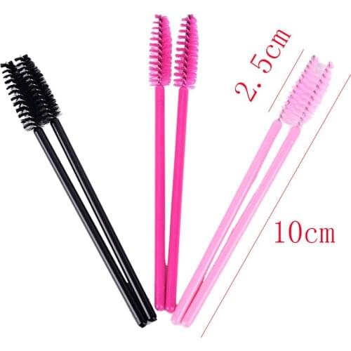 50/100 Pcs Disposable Micro Eyelash Brushes Mascara Wands Applicator Wand Brushes Eyelash Comb Brushes Spoolers Makeup Tool Kit