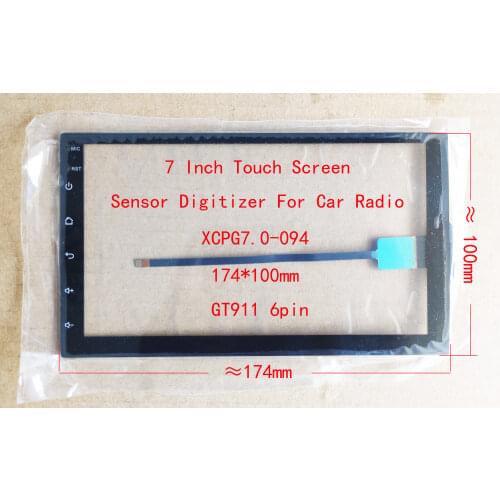 7 inch Capaivitve Touch Sensors Digitizers For Hyundai KIA Toyota Honda Car Radio Univesal GT911 6pin 174*100 XCPG7.0-094