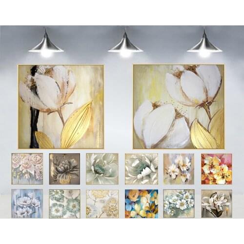 Free Shipping Hot Sale Home Decor Wall Art Pictures 1 Pieces Handmade Color Flower On Canvas Oil Paintings Artwork Unframed