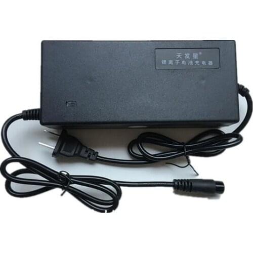 Free shipping Electric vehicle lithium battery charger 3hole 48V 2A round head charger