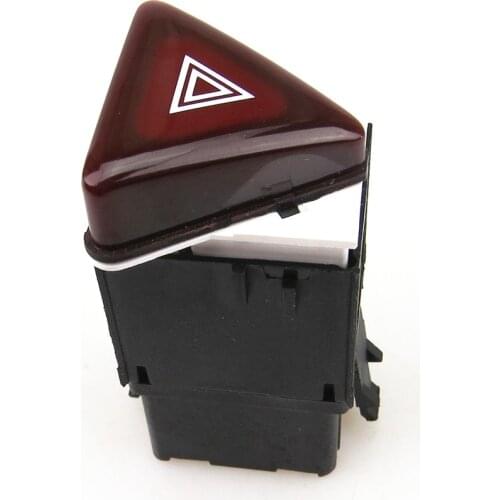 READXT Dark Red Hazard Warning Flash Switch Button Emergency Switch For GOLF 5 MK5 RABBIT 18G 953 509 18G953509
