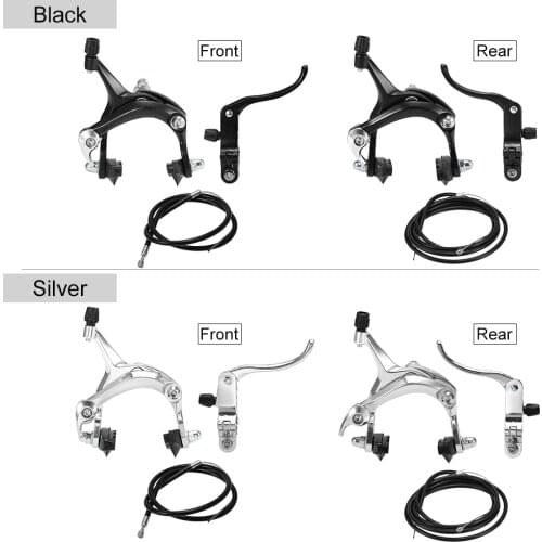Front / Rear Fixie Bike Brake Kit Road Bike Cruiser Brake Set Bike Caliper Brake Kit Side Pull Brake Set
