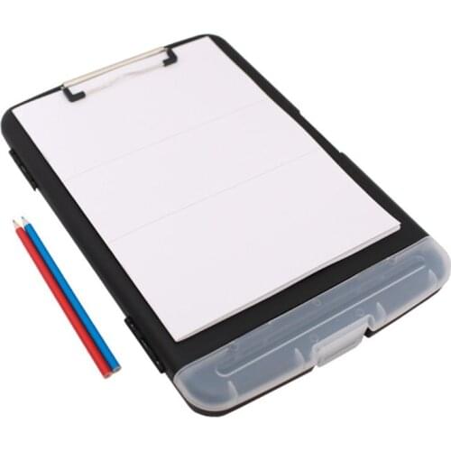 Multifunctional File Folder Organizer Clipboard Box Case Pen Holder Stationery 24BB