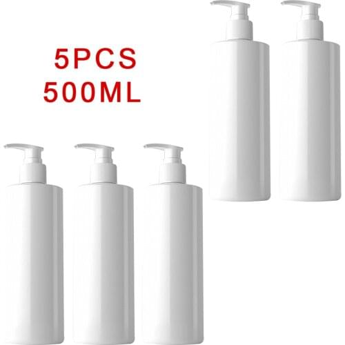 Reuseful Empty Pump Bottles White Lotion With Pump Dispensers Refillable