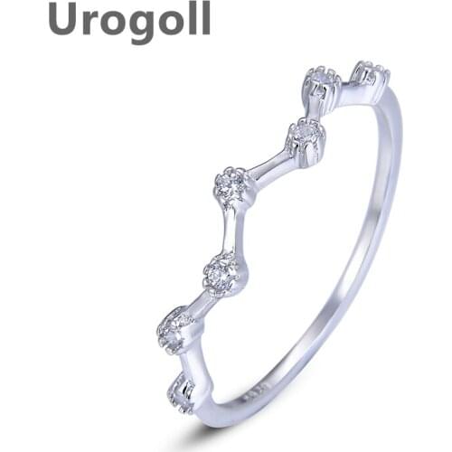 Fashion Pure 925 Sterling Silver Jewelry Anniversary Ring Wave Cubic Zirconia Jewelry Style Rings For Women Girl