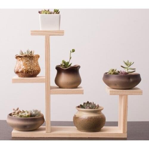 Diy Assemble Solid wood bay window succulent flower shelf multi-layer indoor living room desktop small flower stand balcony rack