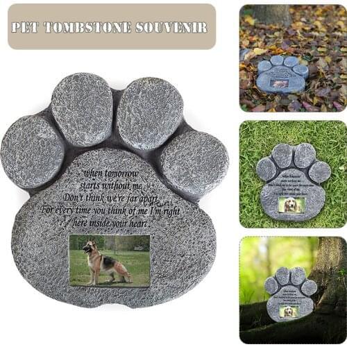 Pet Tombstone Dog Puppy Tombstone Souvenirs Custom Resin Photo Frame Resin Crafts Pet Memorial Products Pet Tools