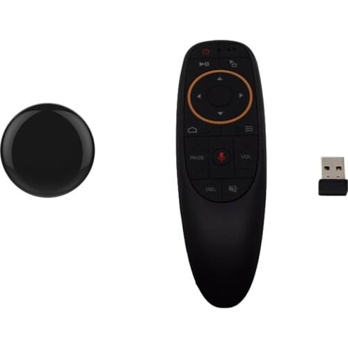 Gyro Remote Control GFSK 2.4G G10 Air Mouse Game Battery Wifi-IR Remote Control Mini Voice Control TV SRW-001 USB Round DC 5V