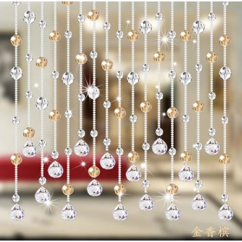 Divide curtain Bathroom bedroom curtains Feng Shui screen Crystal hanging curtain Blinds Line curtain Living room beads chain
