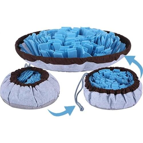 Dog Sniffing Mat Adjustable Waterproof Dog Food Mat Cushion Pet Puzzle Toy Sniffing Training Pad Activity Blanket Feeding Mat