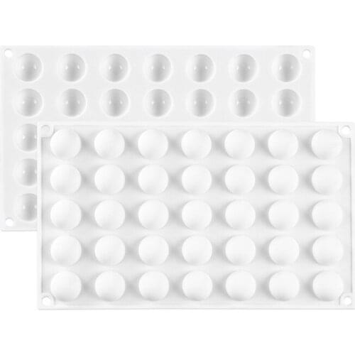 35 Even Sphere Silicone Soap Molds Bakeware Cake Decorating Tools Pudding Jelly Chocolate Fondant Mould Ball Shape Biscuit Tool
