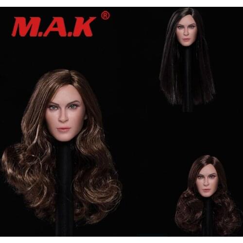 SP001A/B/C 1/6 Scale Beauty Female Head Sculpt Carved PVC Head Model Toys For 12 INch Dolls