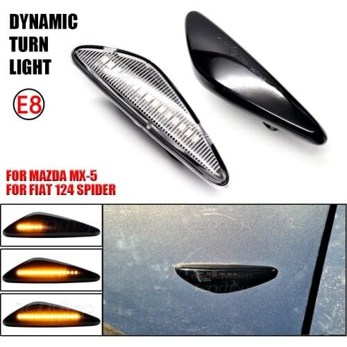 LED Dynamic Turn Signal Side Marker Light Sequential Indicator For Mazda 6 Mazda6 GH Mazda5 CW Premacy RX-8 MX-5 Fiat 124 Spider
