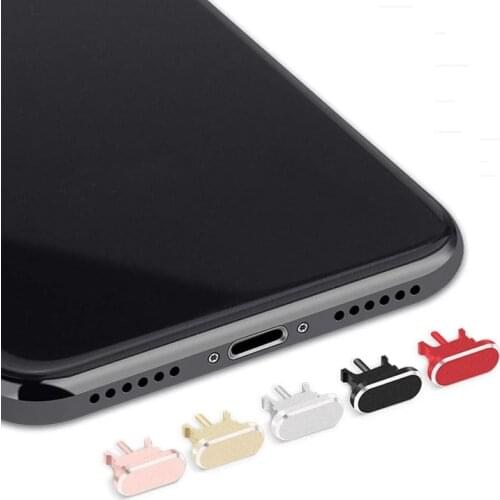 Aluminum Material Anti Dust Plug Charging Port for iPhone SE 2020 12 11 Pro XS Max X XR 7 8 Plus Mobile Phone Accessories Gedget