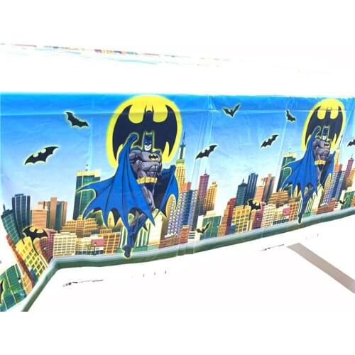 Cartoon Superhero Theme Birthday Party Disposable Tablecloth Party Supplies Boy Children Decoration Birthday Decoration 1pcs