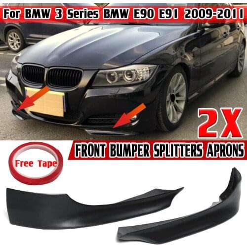 2pcs Car Rear Bumper Spoiler Lip For BMW 3-Series E90 E91 2009-2011 Bumper Winglets Side Skirt Splitters Trim Protective Guards