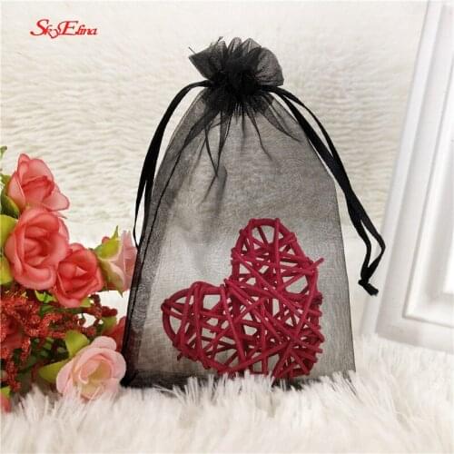 Hot Sale 6x8cm/8x11cm 50pcs Pick 19 Colors Jewelry Packaging Drawable Organza Bags Gift Bags & Pouches Jewelry Packing Bags 5Z