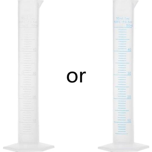 50mL Measuring Cylinder Laboratory Test Graduated Liquid Trial Tube Jar Tool New