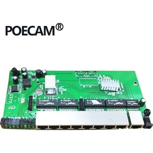 9 port gigabit poe switch module 100/1000Mbps IEEE802.3af/at active HD ip camera