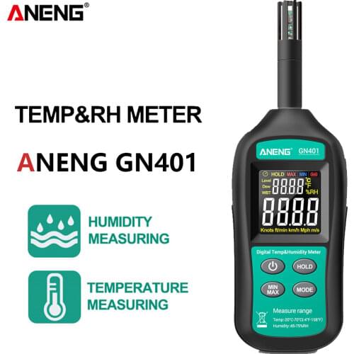 ANENG GN401 Mini Temperature Humidity Meter Handheld No Contact Precision Digital Air Thermometer Hygrometer Gauge Tester