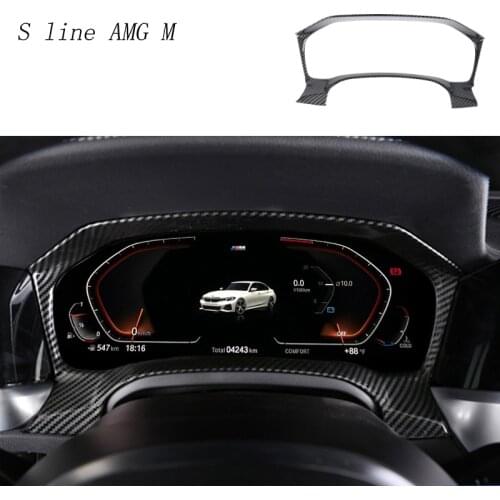 Car Styling Carbon fiber Dashboard Radiator Odometer Decoration Cover Trim Sticker For BMW 3 Series G20 G28 Interior Accessories