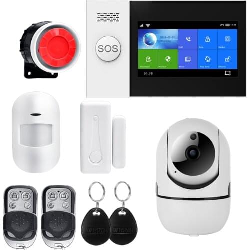 Wireless Wire Home WIFI GSM Security Alarm System Kit APP Control With Auto Dial Motion Detector Sensor Burglar Alarm System