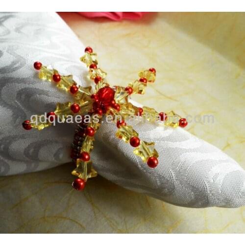 Beaded wedding napkin ring, napkin holder, decoration napkin ring