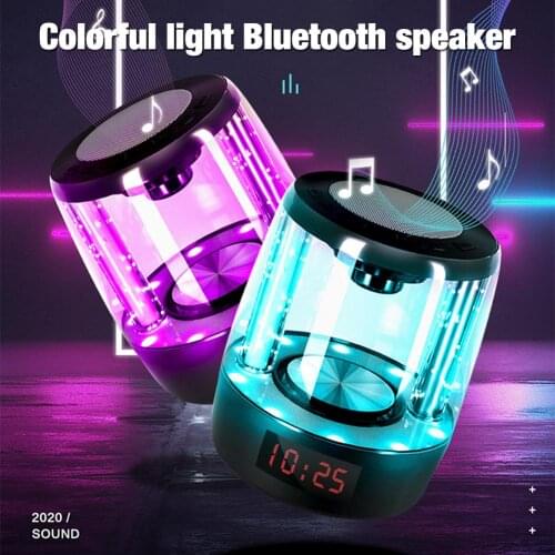 New Night Light Bluetooth Speaker Changing Bluetooth Speaker Portable LED Light Stereo Subwoofer Touch Control Color Dropship