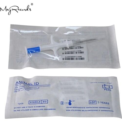 One Piece Pet Microchips 1.4*8mm ISO11784/785 FDX-B Cat Dog Snake Syringe