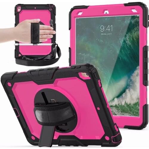 Case For iPad Pro 10.5 case for iPad Air 3 2019 case With Pencil Holder Stand Hand & Neck Strap Heavy Duty Silicone Armor case