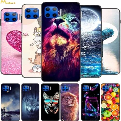For Moto G 5G Plus Case Lion Silicone Soft TPU Phone Cover for Motorola G 5G Plus Cases G5G Plus XT2075 Capa Black Bumper Wolf