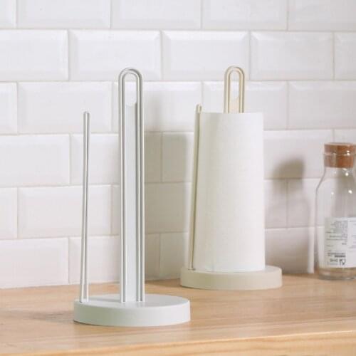 Kitchen Roll Paper Towel Holder Bathroom Tissue Vertical Stand Napkins Rack Home Kitchen Toilet Storage Accessories