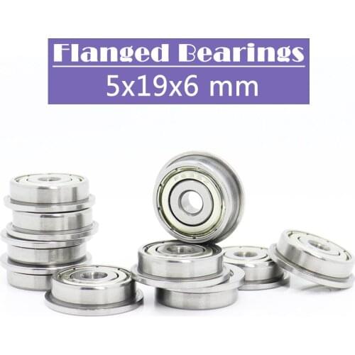 F635ZZ Flange Bearing 5x19x6 mm ABEC-1 ( 10 PCS ) F635 Z ZZ Flanged Ball Bearings