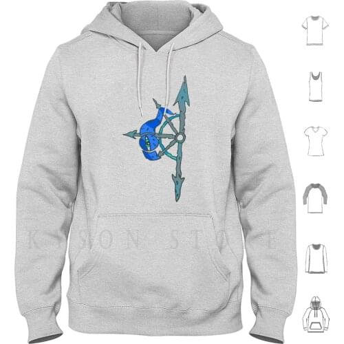 Mark Of Chaos-Tzeentch Hoodie Long Sleeve Chaos Goth Alternative Satan Tzeentch Monster Demon Daemon Evil Psycho Blue