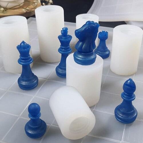 Crystal Chess Silicone Mold For DIY Ornament Resin Casting Craft Mould Tool New Creative Handmade Crystal Chess Mould