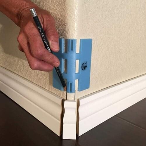 Multi-Function Marking Equipment For Paint And Trim Installation On Bullnose Rounded Drywall Corners Wood Working Scriber