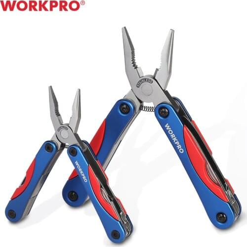 WORKPRO 15 in 1 Multi Tools Outdoor Camping Tools Multi Plier Knife Survival Gear