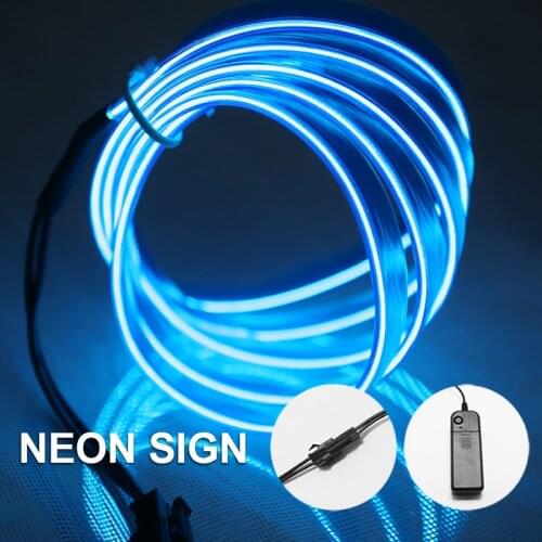 Neon Sign Neon Light El LED Strip Sign 1M/2M/3M/5M Rope Light RGB Car Decor Wire Led Neon Under Car Flexible Soft Tube Lights