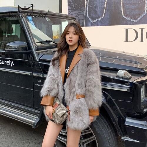 Women Winter Thick Warm Fashion New Slim Fur Leather Female Double-Faced Fur Street Style Parkas Ladies Brand Casual Coats ML498