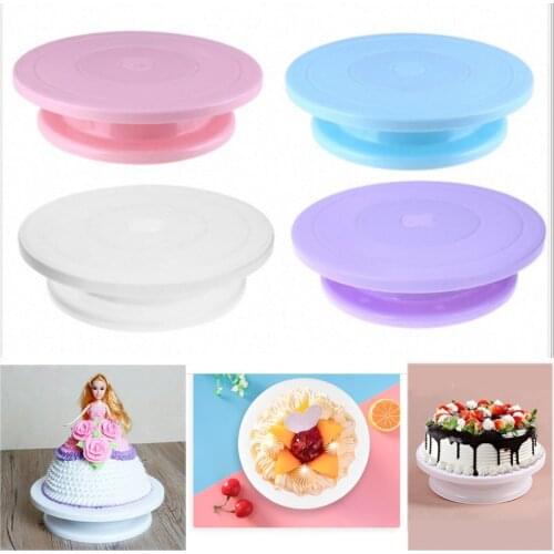 DIY Cake Plate Turntable Rotating Anti-skid Round Cake Stand Cake Decorating Rotary Table Kitchen DIY Pan Baking Pastry Tool