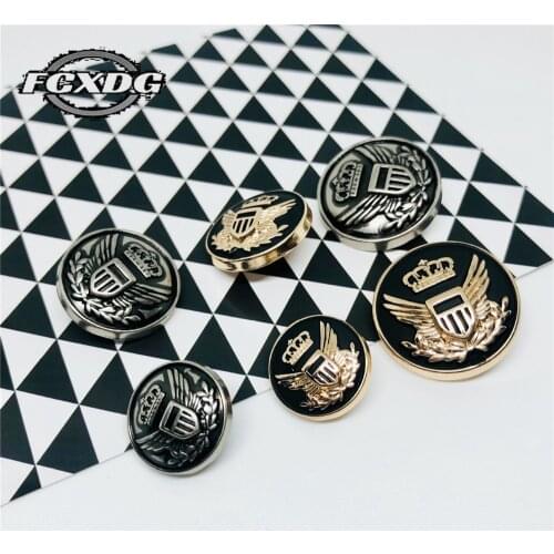 Simple College Style Metal Vintage Buttons for Clothes Sewing Supplies Men Button Up Shirt Wholesale Jacket Buttons for Clothing