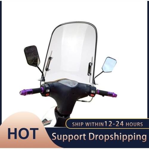 NEW Folded Motorbike Transparent Clear Front Windshield For Motorcycle Motorbike Scooter ATV Motorcycle Accessories 46X42.5CM