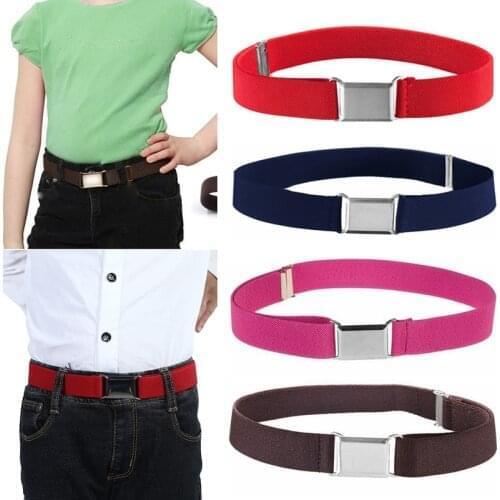 Adults Child 35-75cm Adjustable Belt Unisex All-Match Canvas Belts Elastic Solid Color Waistband For Boys/Girls/Women/Men