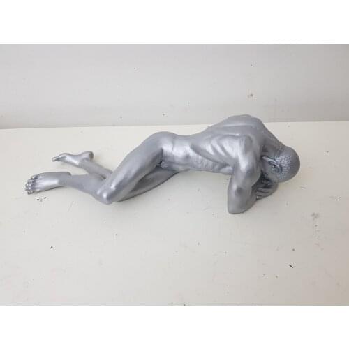 AROSE LYING MAN SILVER HOME OFFICE DECOR