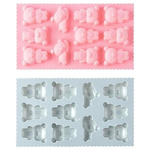 Silicone Molds 11-Grid Cute Bear DIY Silicone Candy Jelly Chocolate Mold Baking Cake Decorating Tools Baking Accessories